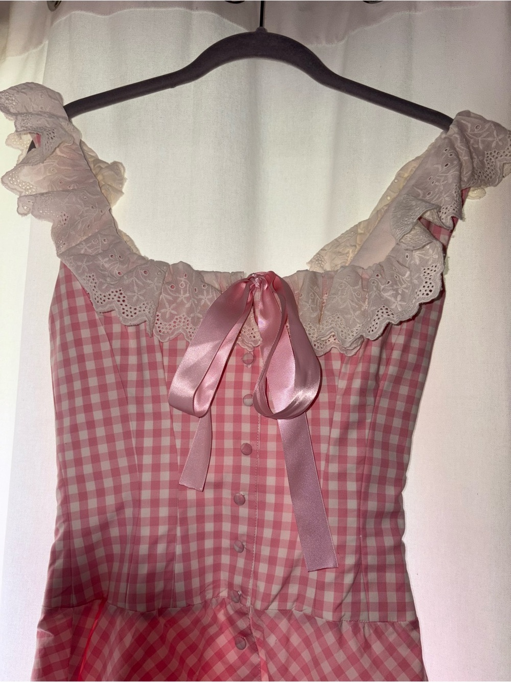 House of CB Gingham Astra Ruffle Mini Dress - Picture 5 of 10